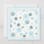 Happy Blue Stippen Baby Kaart (Achterkant)