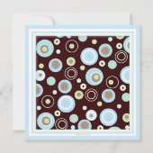 Happy Blue Stippen Twin Boy Baby shower Kaart (Achterkant)