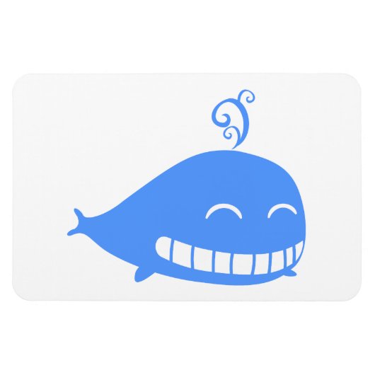 Happy Blue Whale Magneet (Horizontaal)
