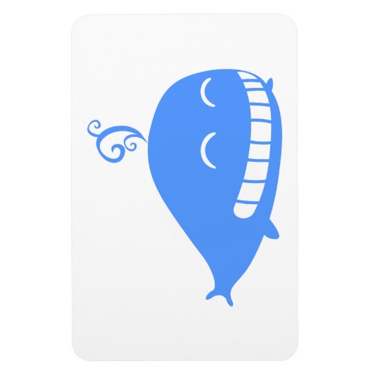 Happy Blue Whale Magneet (Verticaal)