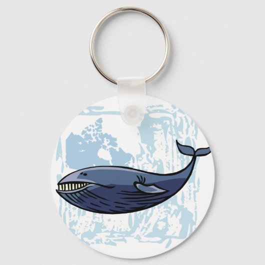 Happy Blue Whale Sleutelhanger (Voorkant)