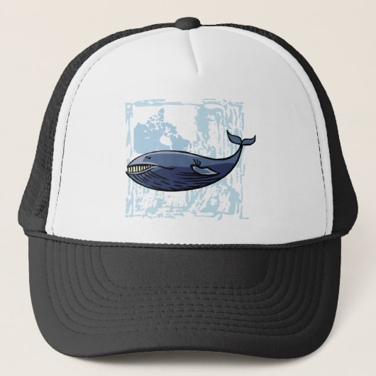 Happy Blue Whale Trucker Pet (Voorkant)