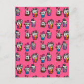 Happy Boba Tea Bubble Teas Bobas Kawaii Briefkaart (Voorkant)