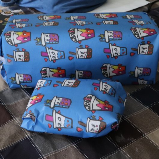 Happy Boba Tea Bubble Teas Bobas Kawaii Inpakpapier Vel