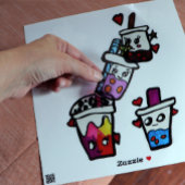 Happy Boba Tea Bubble Teas Bobas Kawaii Raamsticker