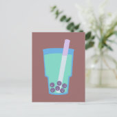 Happy Boba Tea Bubbles Briefkaart (Staand voorkant)