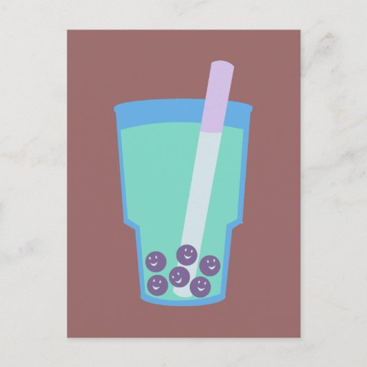 Happy Boba Tea Bubbles Briefkaart (Voorkant)