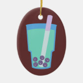 Happy Boba Tea Bubbles Keramisch Ornament (Voorkant)