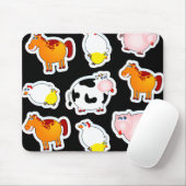 Happy boerderij achtergrond, mousepad muismat (Met muis)