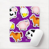 Happy boerderij achtergrond, mousepad muismat (Met muis)