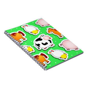 Happy boerderij achtergrond, notitieboek