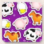 Happy boerderij achtergrond, onderzetter (Voorkant)