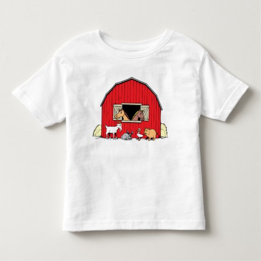 Happy Boerderij Barnyard Animals Toddlers T-Shirt (Voorkant)