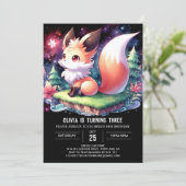 Happy Boho Fox Verjaardag digitaal Kaart (Staand voorkant)