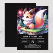 Happy Boho Fox Verjaardag digitaal Kaart (Voorkant / Achterkant)