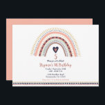 Happy Boho Rainbow Modern Kids Birthday Party Kaart<br><div class="desc">Pas om het even welke manier aan u,  voor om het even welke gebeurtenis wilt.</div>