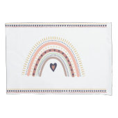 Happy Boho Rainbow Modern Minimal Trendy Chic Kussensloop (Voorkant)