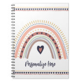 Happy Boho Rainbow Modern Minimal Trendy Chic Notitieboek (Voorkant)