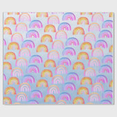 Happy Boho Rainbows & Big Blue Sky Cadeaupapier (Vlak)
