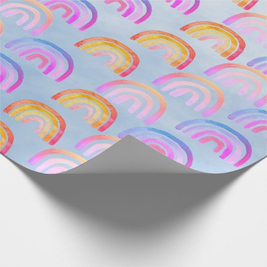 Happy Boho Rainbows & Big Blue Sky Cadeaupapier (Hoek)