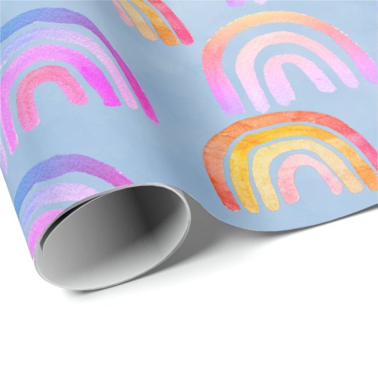 Happy Boho Rainbows & Big Blue Sky Cadeaupapier (Rol Hoek)