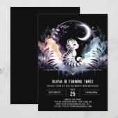 Happy Boho Tiger Birthday Kaart (Voorkant / Achterkant)