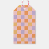 Happy Boo-Day Checkered Halloween Cadeaulabel (Achterkant)