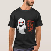 Happy Boo-Day Funny Halloween Ghost T-shirt (Voorkant)