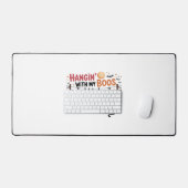 Happy Boo-Day Ghost Cat PNG - Spookachtig Schattig Bureaumat (Keyboard & Muis)