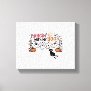 Happy Boo-Day Ghost Cat PNG - Spookachtig Schattig Canvas Afdruk