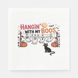 Happy Boo-Day Ghost Cat PNG - Spookachtig Schattig Servet
