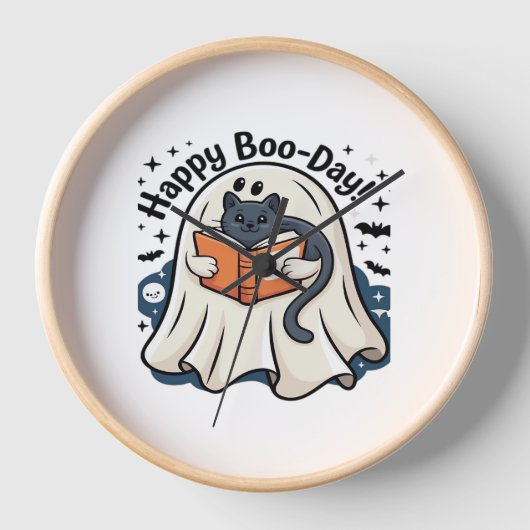 Happy Boo-Day Ghost Cat PNG - Spooky Cute Oversize (Voorkant)