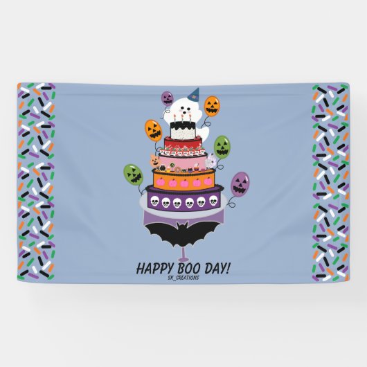 Happy Boo Day Ghost Celebration Spandoek (Horizontaal)