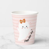 Happy BOO Day Halloween Birthday Papieren Bekers (Achterkant)