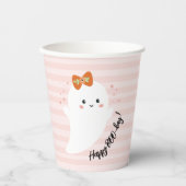 Happy BOO Day Halloween Birthday Papieren Bekers (Voorkant)