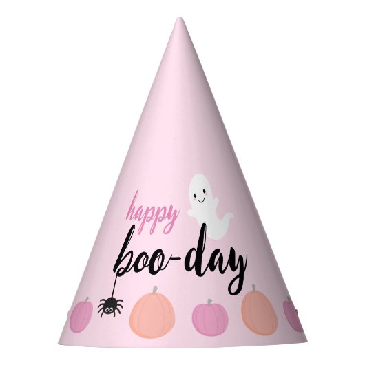 Happy Boo-Day Halloween Verjaardag Feesthoedjes (Voorkant)