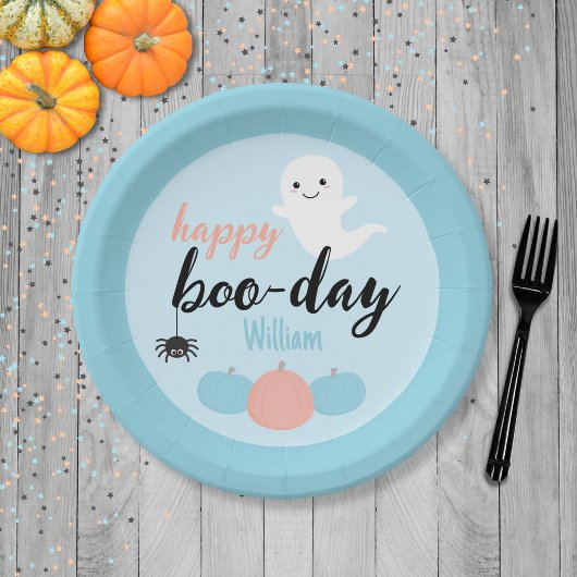 Happy Boo-Day Halloween Verjaardag Papieren Bordje