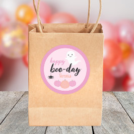 Happy Boo-Day Halloween Verjaardag Ronde Sticker