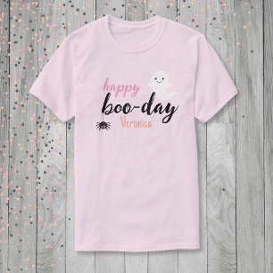 Happy Boo-Day Halloween Verjaardag T-shirt