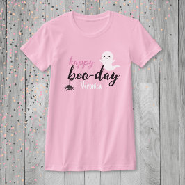 Happy Boo-Day Halloween Verjaardag T-shirt