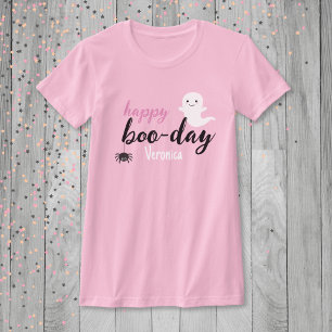 Happy Boo-Day Halloween Verjaardag T-shirt