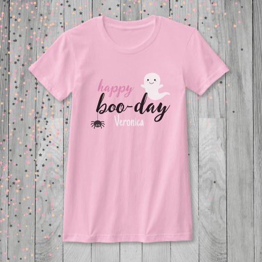 Happy Boo-Day Halloween Verjaardag T-shirt