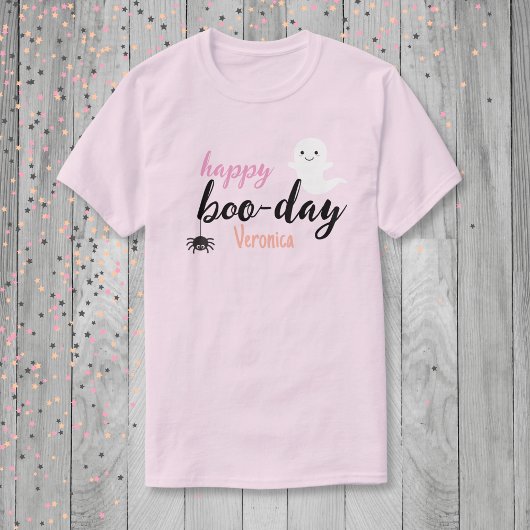 Happy Boo-Day Halloween Verjaardag T-shirt