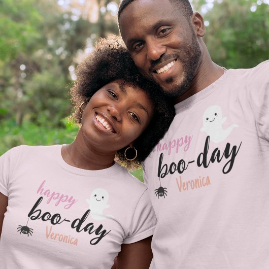 Happy Boo-Day Halloween Verjaardag T-shirt