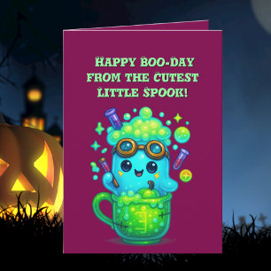 Happy Boo Day Schattige Ghost foto Halloween kaart