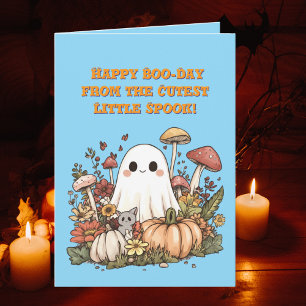 Happy Boo Day Schattige Ghost foto Halloween kaart
