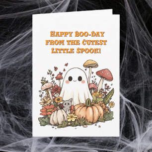 Happy Boo Day Schattige Ghost foto Halloween kaart
