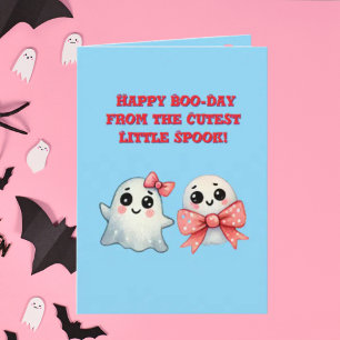 Happy Boo Day Schattige Ghost foto Halloween kaart