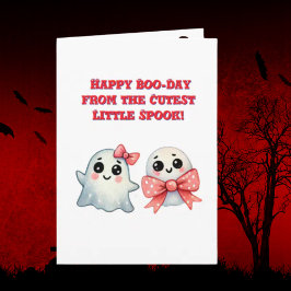 Happy Boo Day Schattige Ghost foto Halloween kaart