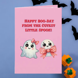 Happy Boo Day Schattige Ghost foto Halloween kaart